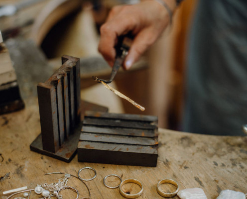Trauring Schmiedekurs - Altgold gießen