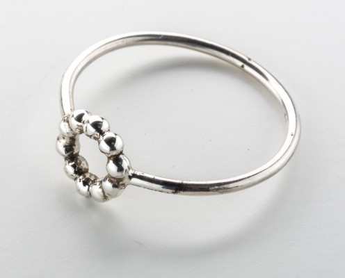 Perlenring oder Kugelring aus 925er Silber - Preis: 42,-€