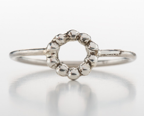 Perlenring oder Kugelring aus 925er Silber - Preis: 42,-€